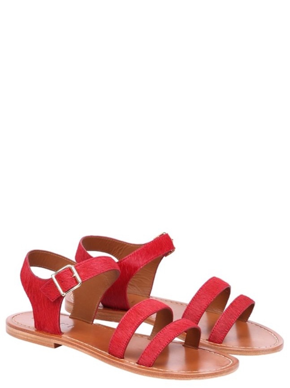 Marni Red Pony Hair Sandals - Sz 37/7